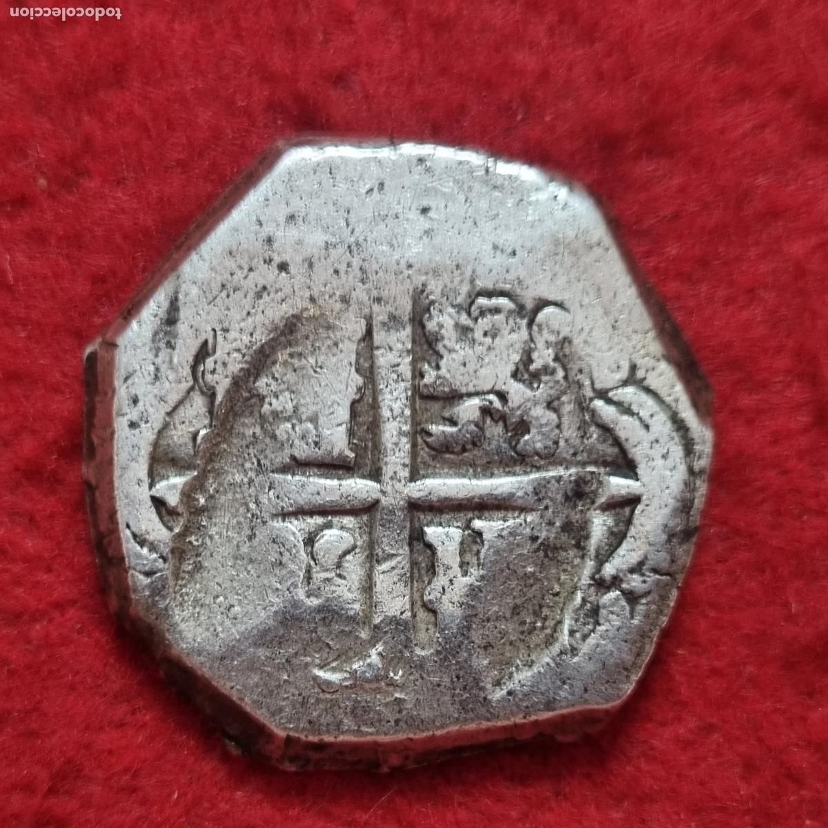 Monedas de Espa&ntilde;a: MONEDA MACUQUINA FELIPE V PLATA TIPO 93 SANTA FE MBC- GRUESA 1621 ? ORIGINAL C39