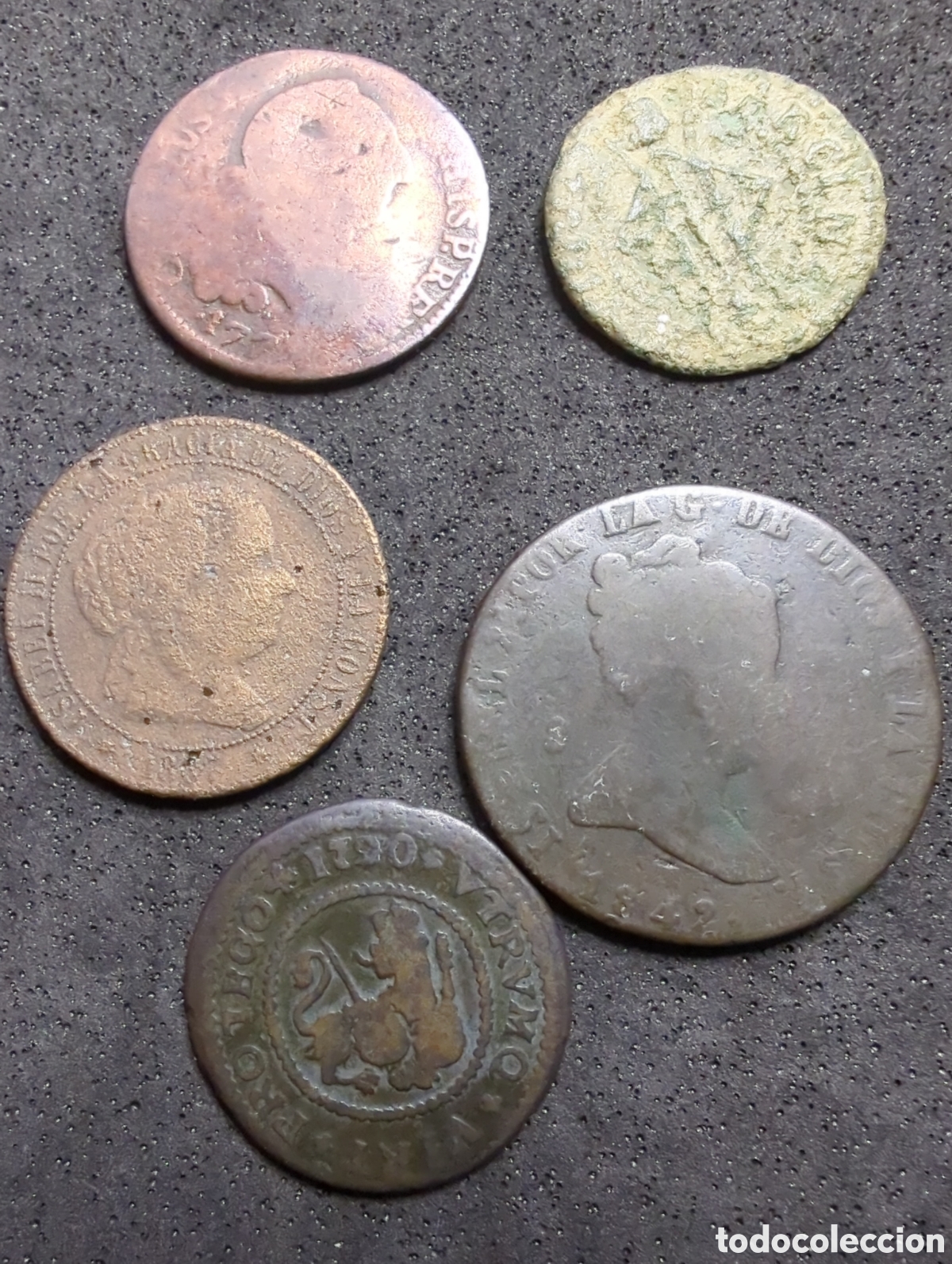 Monedas de Espa&ntilde;a: 5 monedas espa&ntilde;olas de distintas epocas