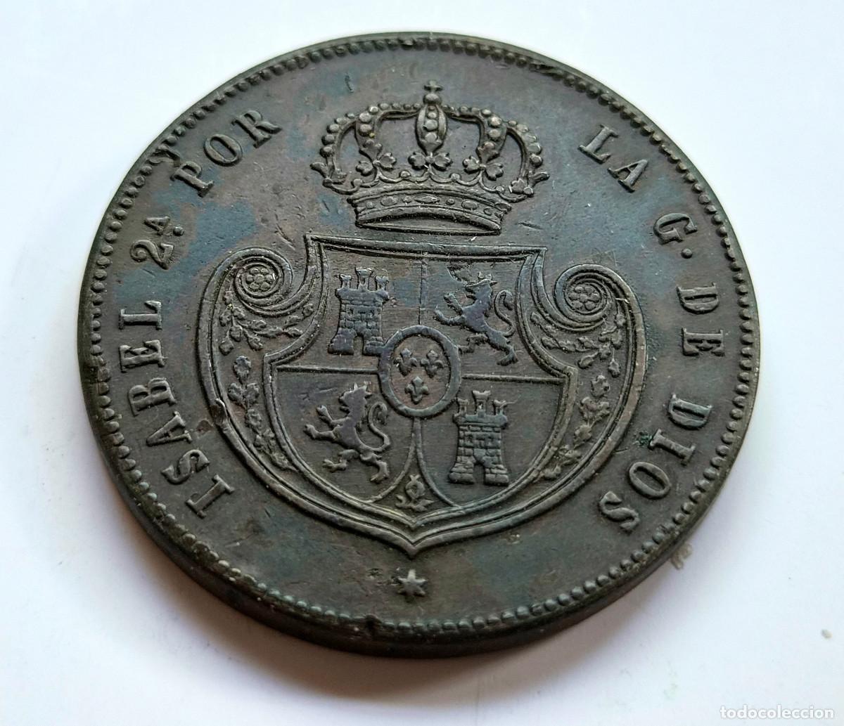Monedas de Espa&ntilde;a: ISABEL 2&ordf; SEGOVIA. MEDIO REAL. 1850 - Foto 2
