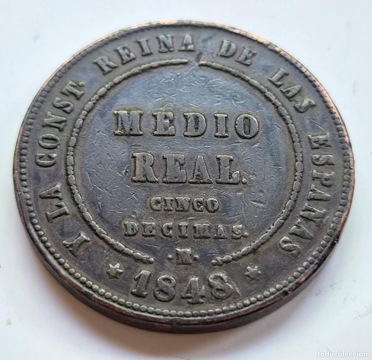 Monedas de Espa&ntilde;a: ISABEL 2&ordf; MADRID. MEDIO REAL. 1848