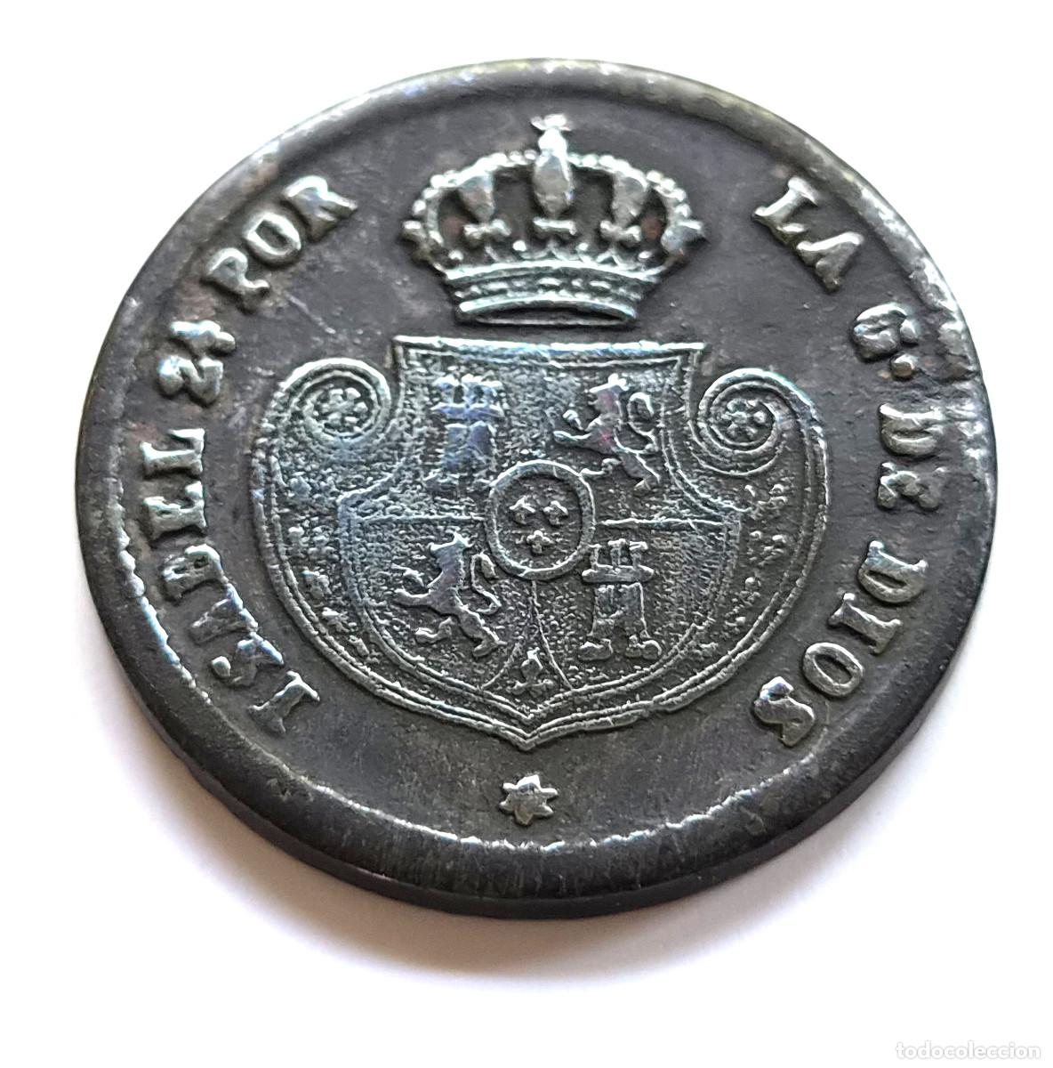 Monedas de Espa&ntilde;a: ISABEL 2&ordf; SEGOVIA. DECIMA DE REAL. 1853 - Foto 2