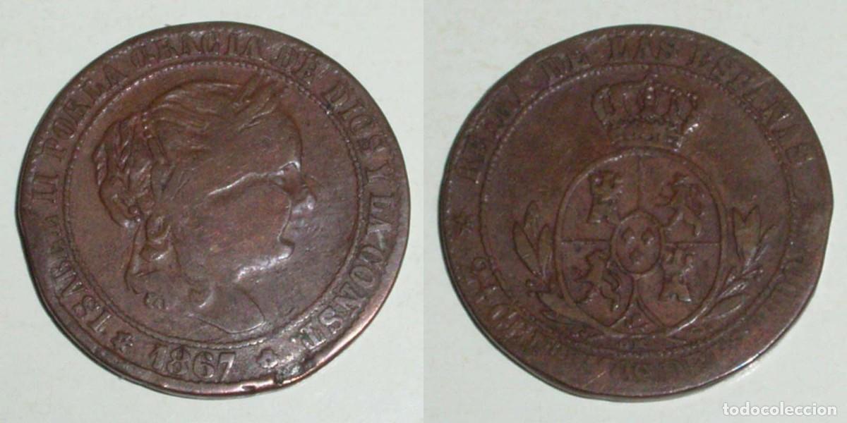 Monedas de Espa&ntilde;a: 2,5 Cts. de Escudo 1867 Madrid