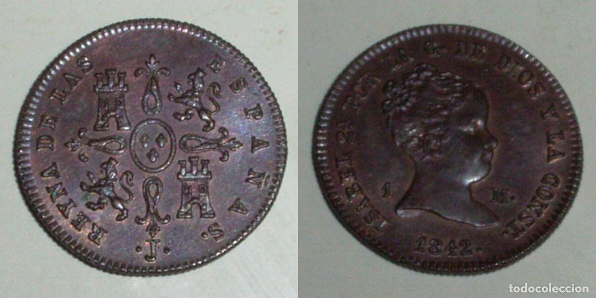 Monedas de Espa&ntilde;a: 1 Maraved&iacute; 1842 Jubia