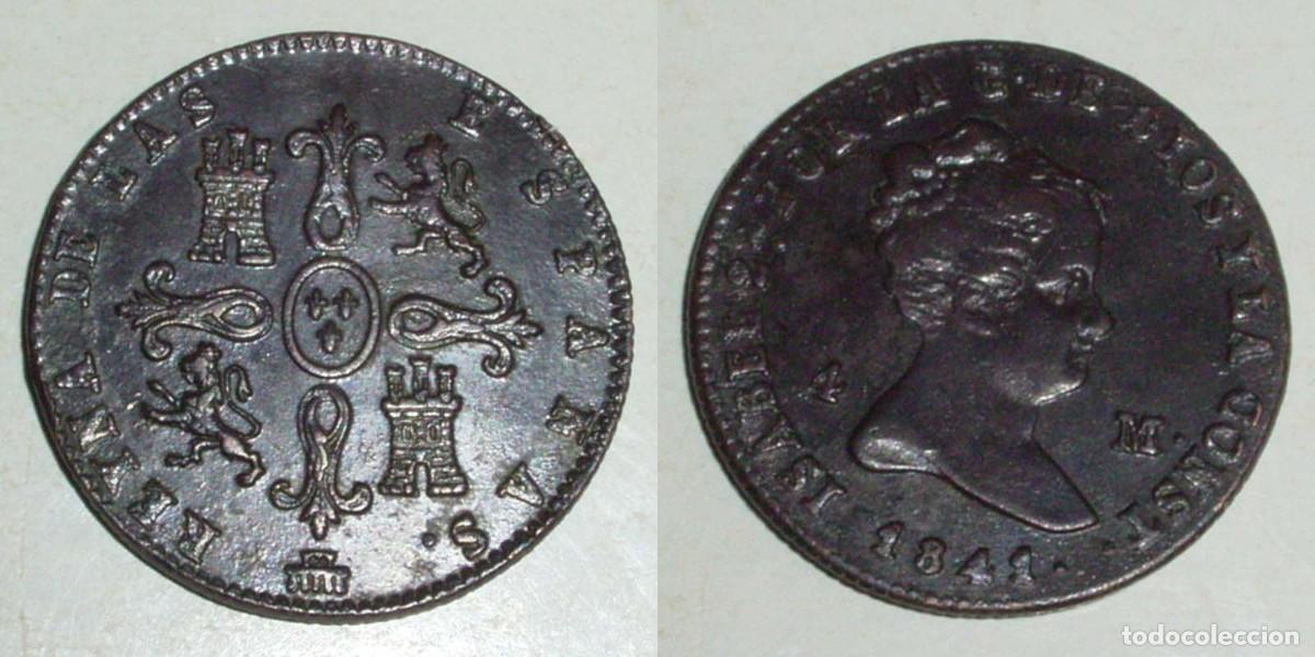 Monedas de Espa&ntilde;a: 4 Maravedis 1841 Segovia