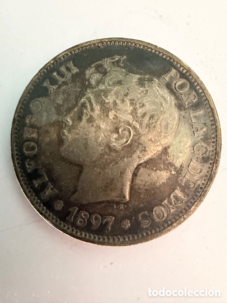Monedas de Espa&ntilde;a: 5 PESETAS PLATA ALFONSO XIII 1897, * 18-97