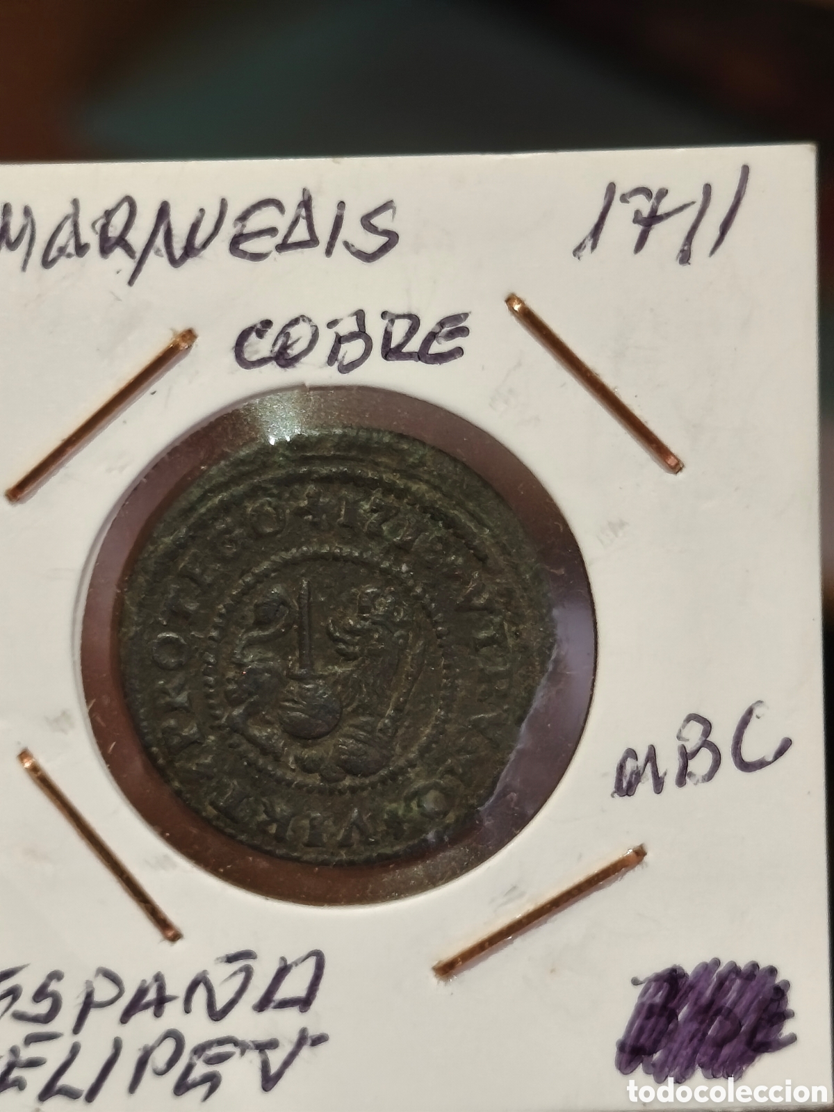 Monedas de Espa&ntilde;a: 2 maraved&iacute;s cobre felipe v 1711 mbc Espa&ntilde;a 2 maravedis