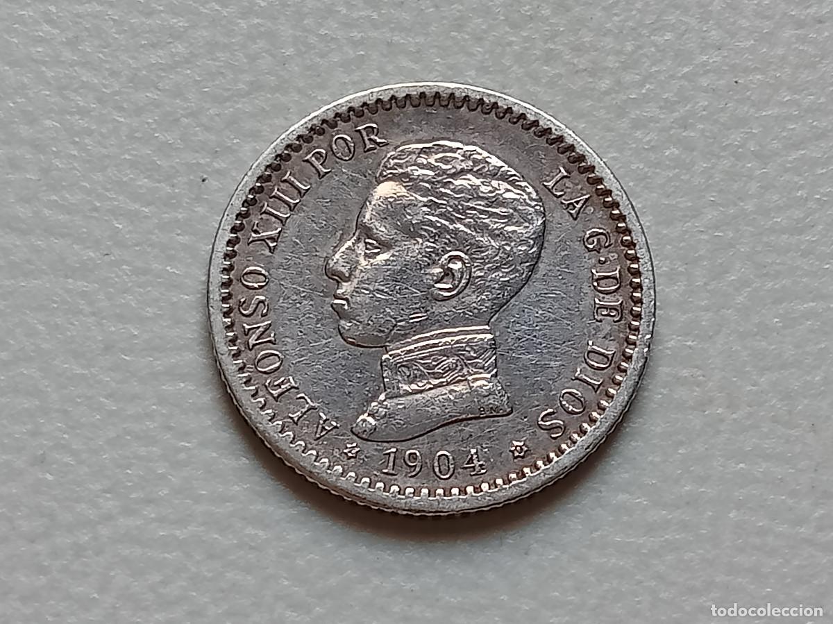 Monedas de Espa&ntilde;a: ALFONSO XIII 50 C&Eacute;NTIMOS PLATA 1904 *(1-0) PCV MBC+