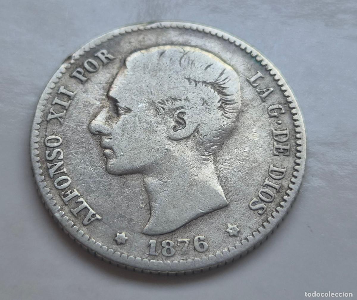 Monedas de Espa&ntilde;a: ALFONSO XIII 1 PESETA D.E.M. 1876 * (**-76)