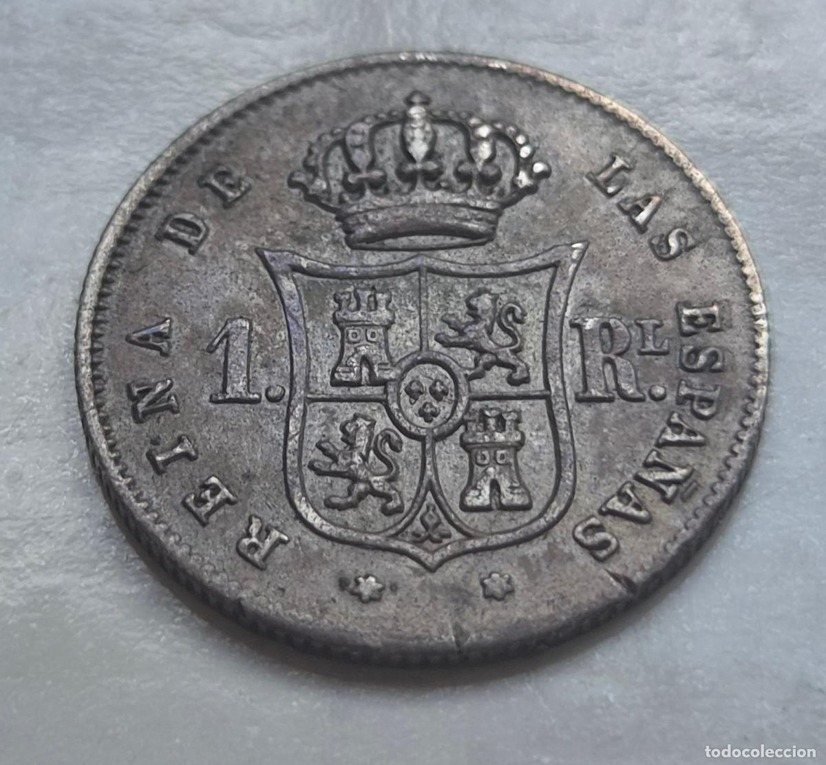 Monedas de Espa&ntilde;a: ISABEL 2&ordf; MADRID 1 REAL 1852 PLATA - Foto 2
