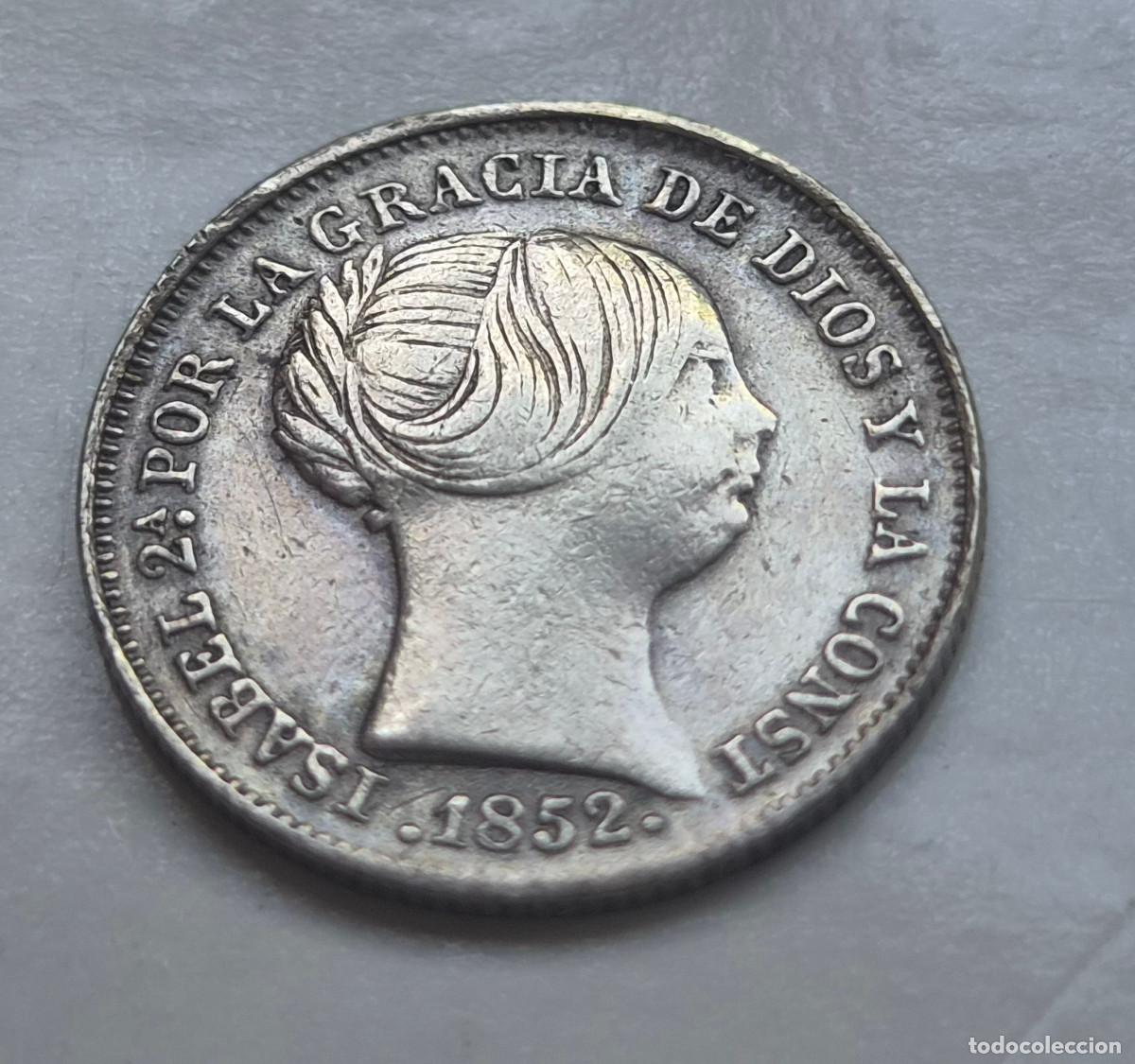 Monedas de Espa&ntilde;a: ISABEL 2&ordf; MADRID 1 REAL 1852 PLATA