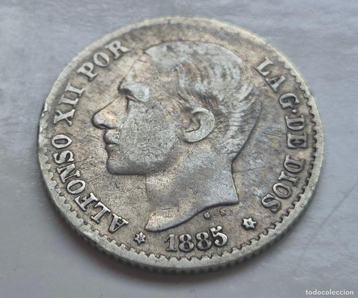 Monedas de Espa&ntilde;a: ALFONSO XII 50 CENTIMOS M.S.M 1885 *(8-5)