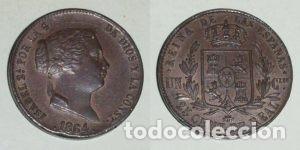 Monnaies d'Espagne: 25 Ctmos. de Real 1864 Segovia