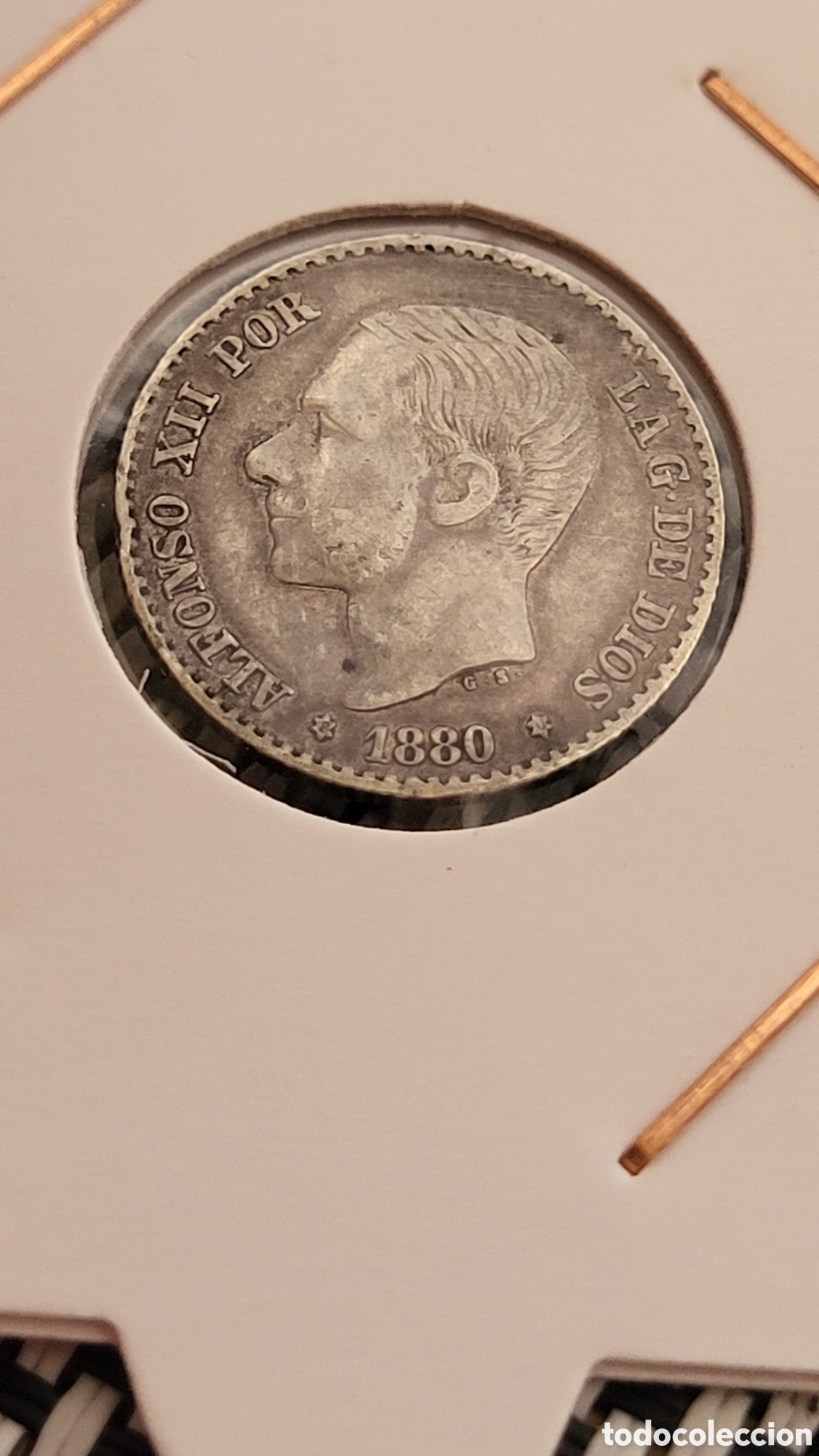 Monedas de Espa&ntilde;a: Moneda plata 50 centimos Alfonso Xll 1880