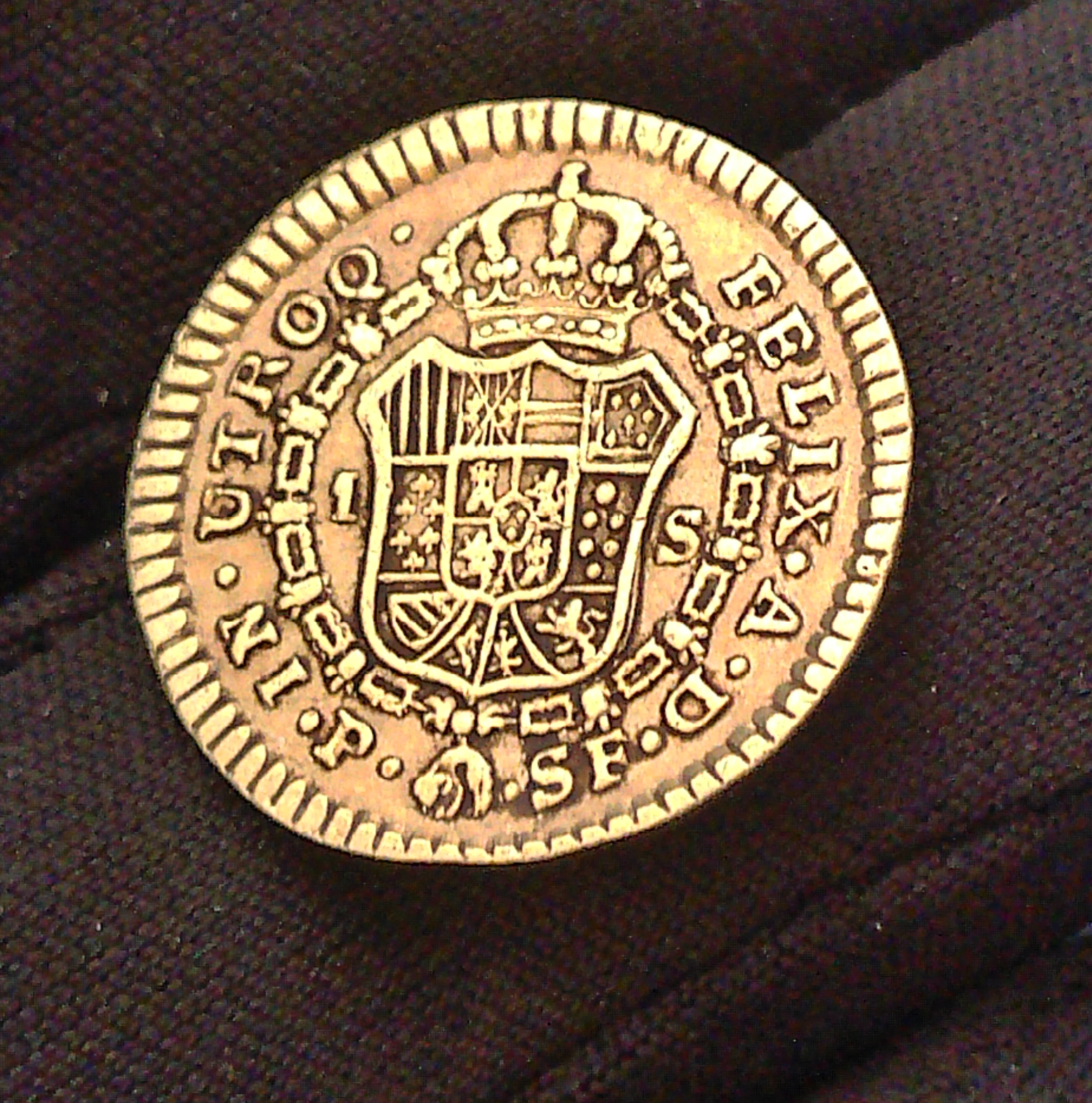 Monedas de Espa&ntilde;a: 1 Escudo Carlos III Espa&ntilde;a 1779 moneda de oro espa&ntilde;ola Popay&aacute;n 3,3 grs SF