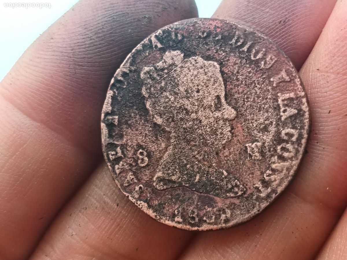 Monedas de Espa&ntilde;a: Isabel II 8 maraved&iacute;s de 1833