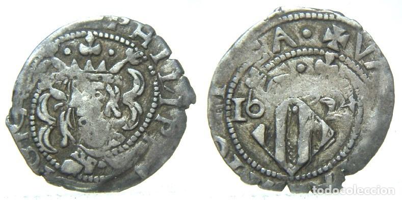 Monedas de Espa&ntilde;a: MONEDA DE FELIPE III, 1 DIHUITE , DIECIOCHENO PLATA , VALENCIA 1624