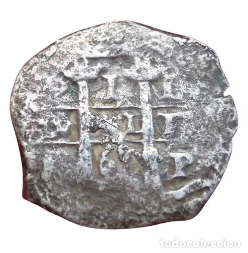 Monedas de Espa&ntilde;a: FELIPE IV POTOSI E. Raro Real con fechas cambiadas. Anverso 1660 / Reverso 1661. Rara. Ag