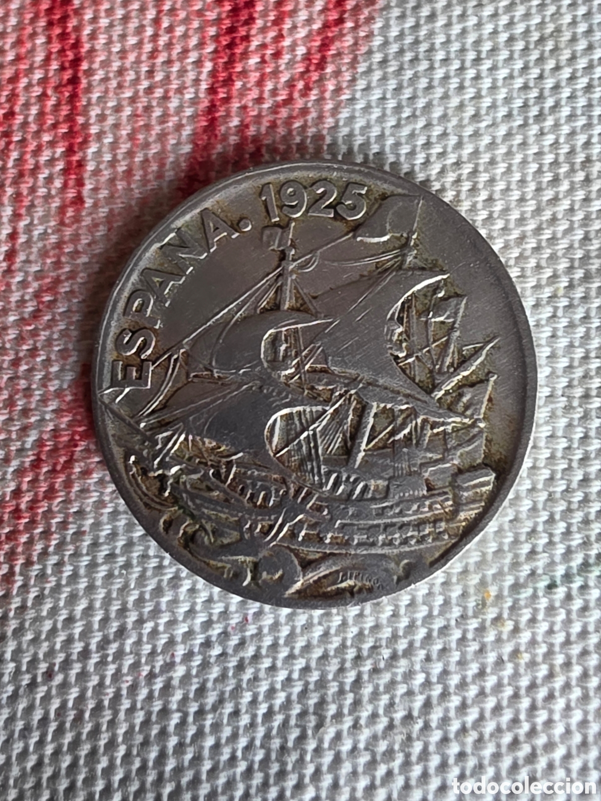 Monedas de Espa&ntilde;a: MONEDA 25 CENTIMOS LA CARABELA