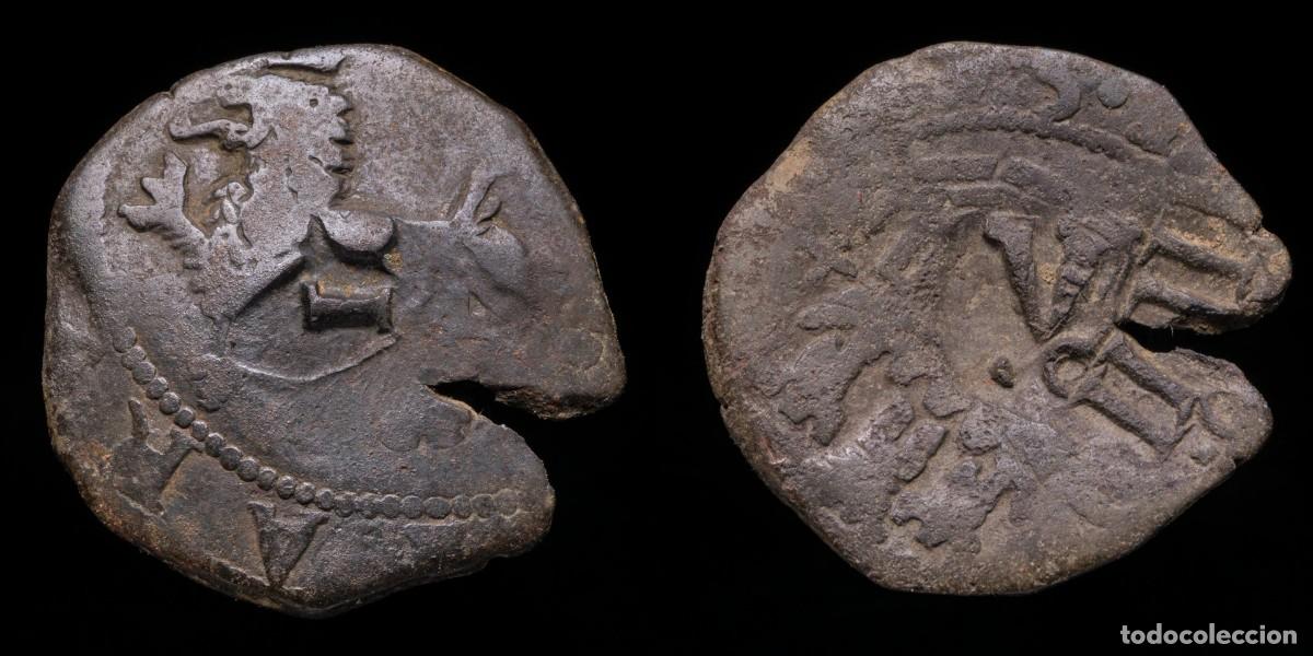 Coins of Spain: 1636, 4/6 Maravedis Philips IV Resello, Cuenca Mint - 30 mm / 3,28 gr.