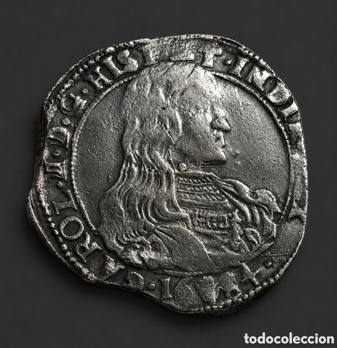 Moedas de Espanha: El ducat&oacute;n de plata m&aacute;s raro de Carlos II busto viejo a&ntilde;o 1684 acu&ntilde;ada en Bruselas