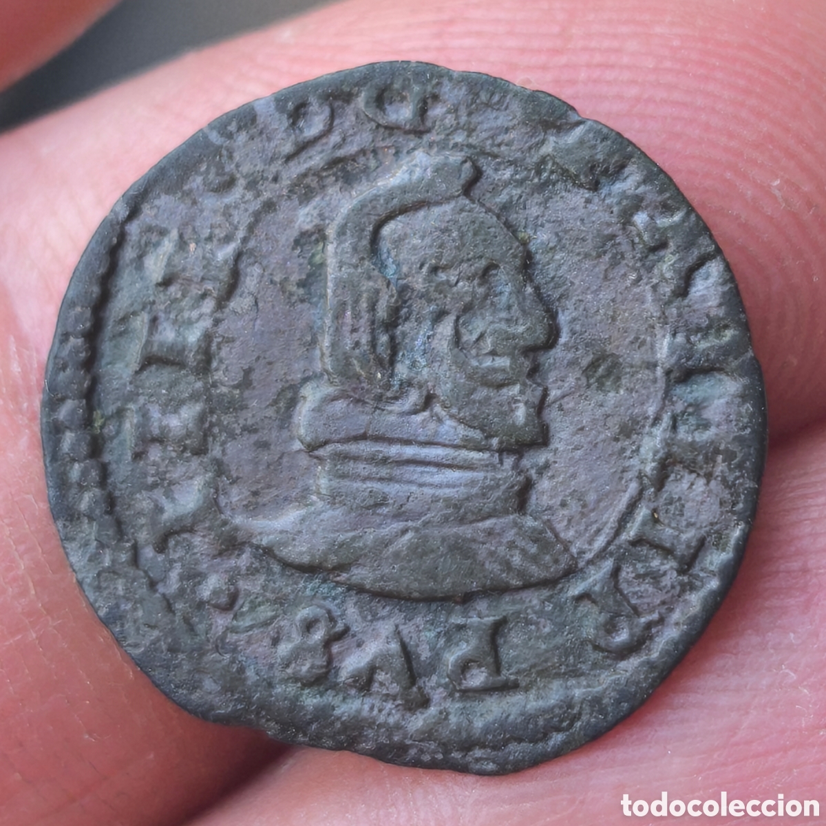 Monedas de Espa&ntilde;a: Felipe IV 8 Maravedis Y MD bajo escudo