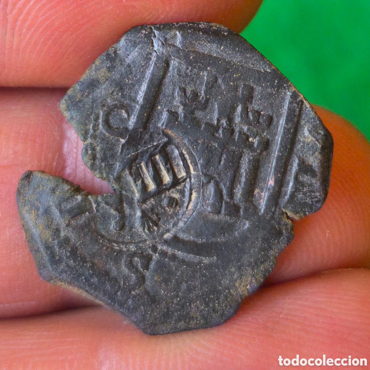 Monedas de Espa&ntilde;a: Resello a 8 maravedis en Coru&ntilde;a Austrias
