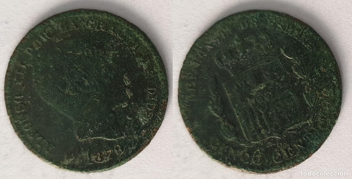 Monedas de Espa&ntilde;a: Espa&ntilde;a 10 C&eacute;ntimos 1878 &ndash; Alfonso XII &ndash; Moneda de bronce