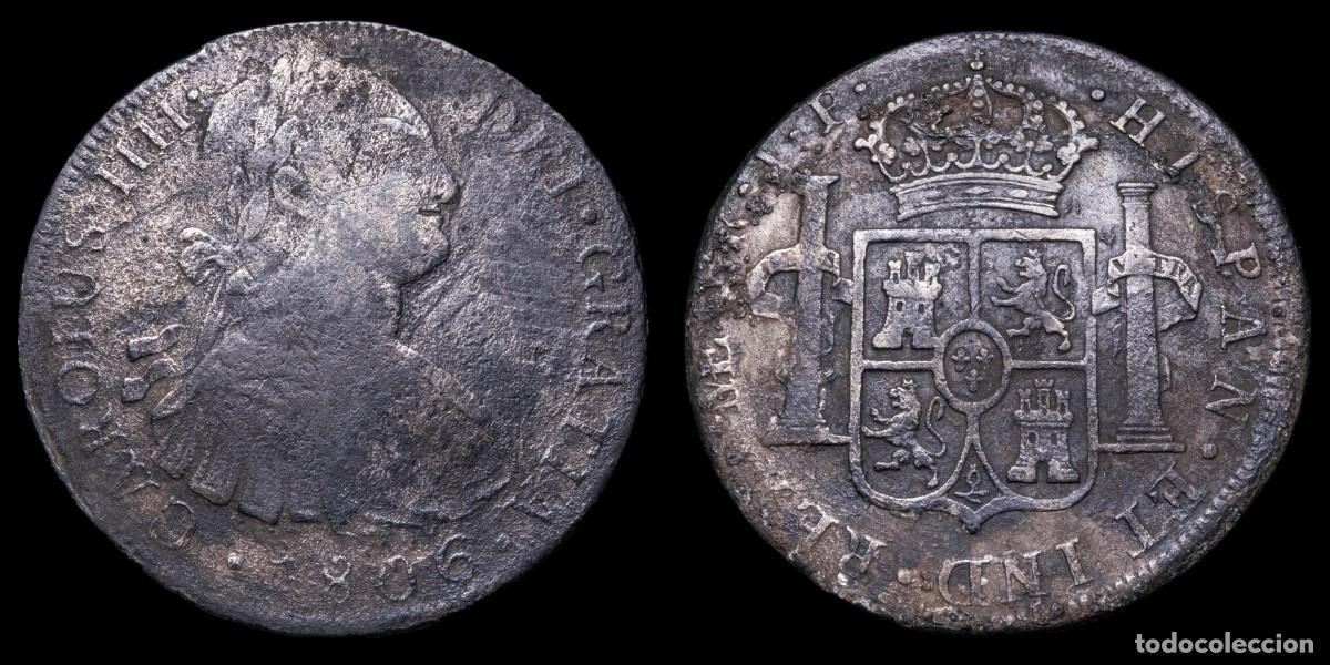 Monedas de Espa&ntilde;a: 1806, 8 Silver Reales Charles IV, Lima Mint (Assayed JP) - 39 mm / 25,62 gr.