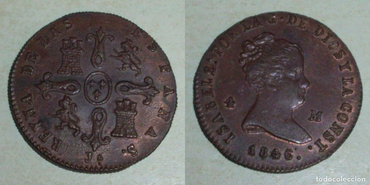 Monedas de Espa&ntilde;a: 4 Maravedis 1846 Jubia