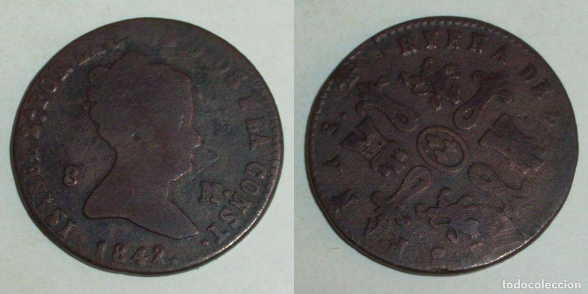Monedas de Espa&ntilde;a: 8 Maravedis 1842 Segovia-RYENA