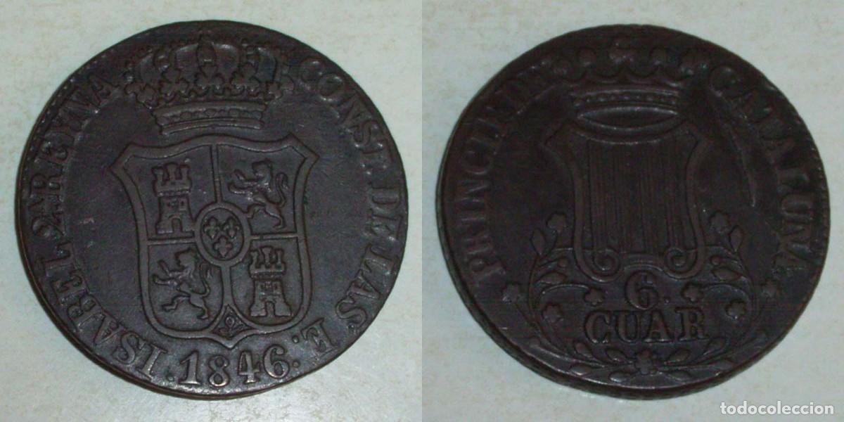 Monedas de Espa&ntilde;a: 6 Cuartos 1846 Catalu&ntilde;a - Foto 1