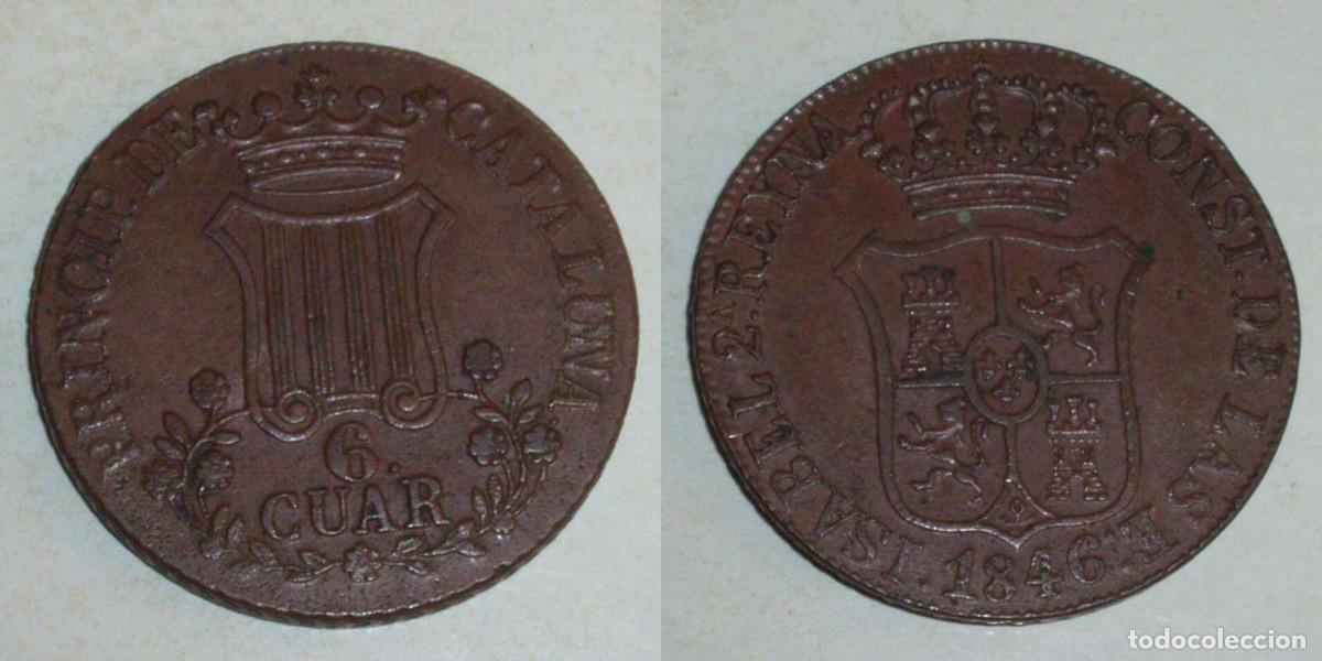 Monedas de Espa&ntilde;a: 6 Cuartos 1846 Catalu&ntilde;a - Foto 1