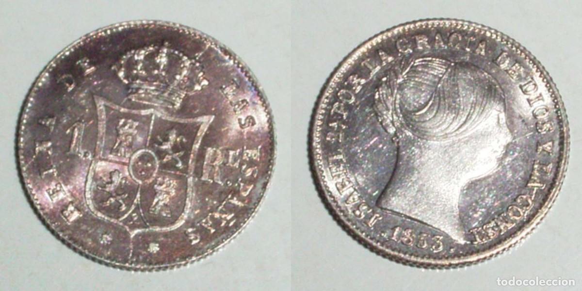 Monnaies d'Espagne: 1 Real 1853 Barcelona
