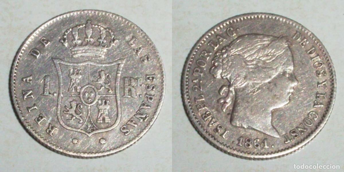 Monedas de Espa&ntilde;a: 1 Real 1861 Barcelona