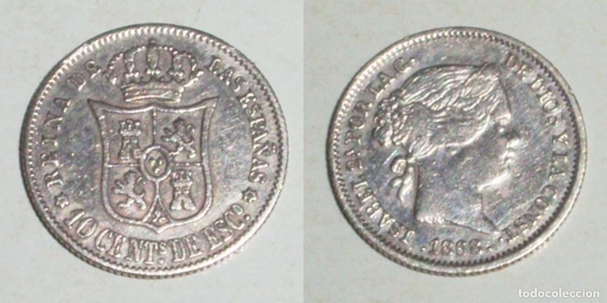 Monedas de Espa&ntilde;a: 10 Ctmos. Escudo 1868 Madrid 6-8