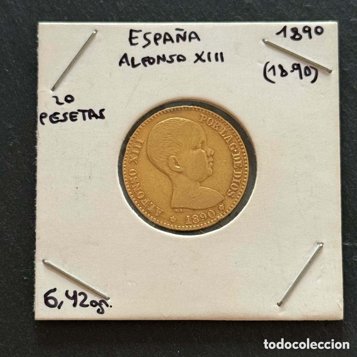 Monedas de Espa&ntilde;a: Oro - ALFONSO XIII - 20 Pesetas - 1890 (*18-90) - MPM