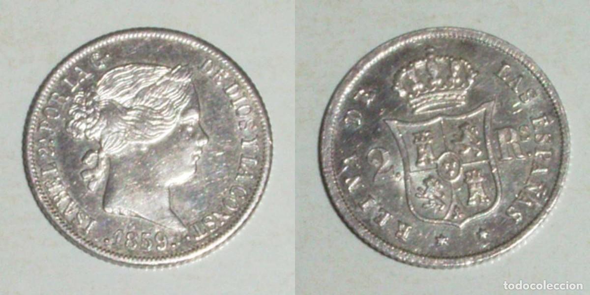 Monedas de Espa&ntilde;a: 2 Reales 1859 Madrid