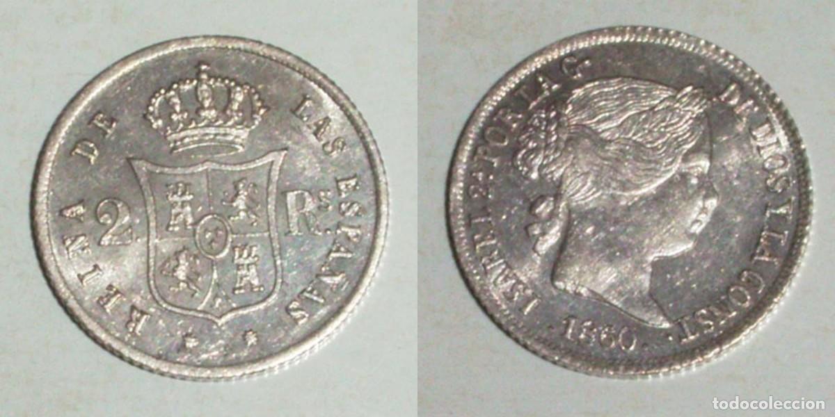 Monedas de Espa&ntilde;a: 2 Reales 1860 Barcelona