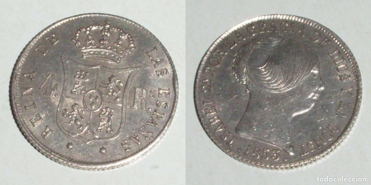 Monedas de Espa&ntilde;a: 4 Reales 1853 Sevilla