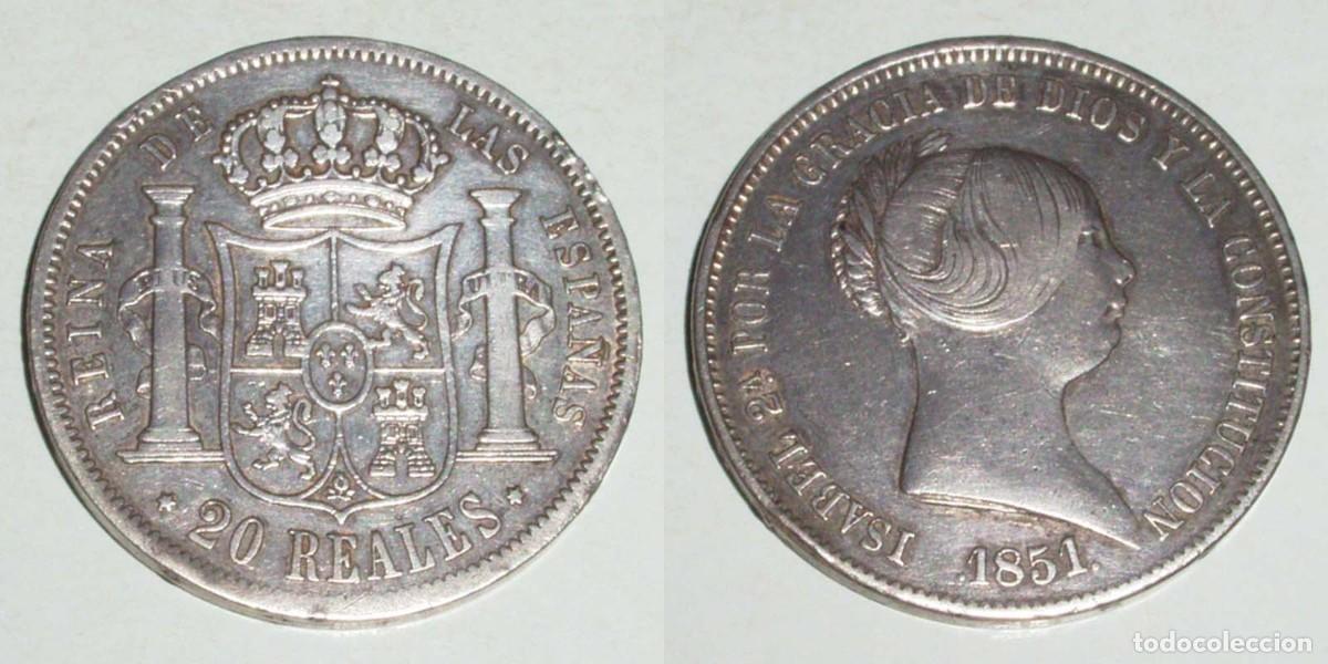 Monedas de Espa&ntilde;a: 20 Reales 1851 Madrid