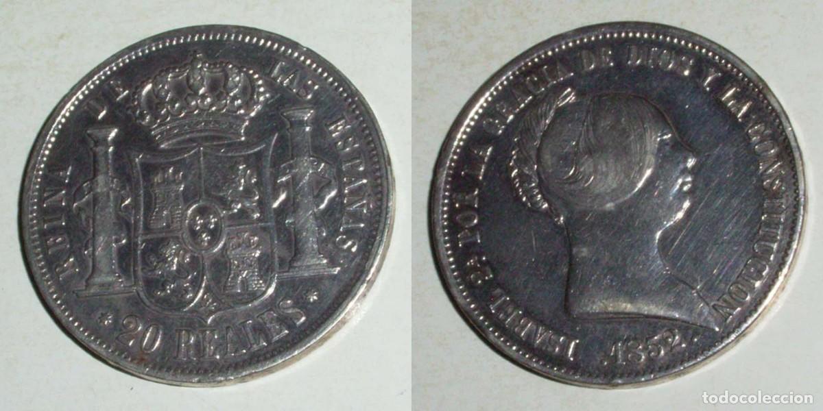 Monedas de Espa&ntilde;a: 20 Reales 1852 Sevilla