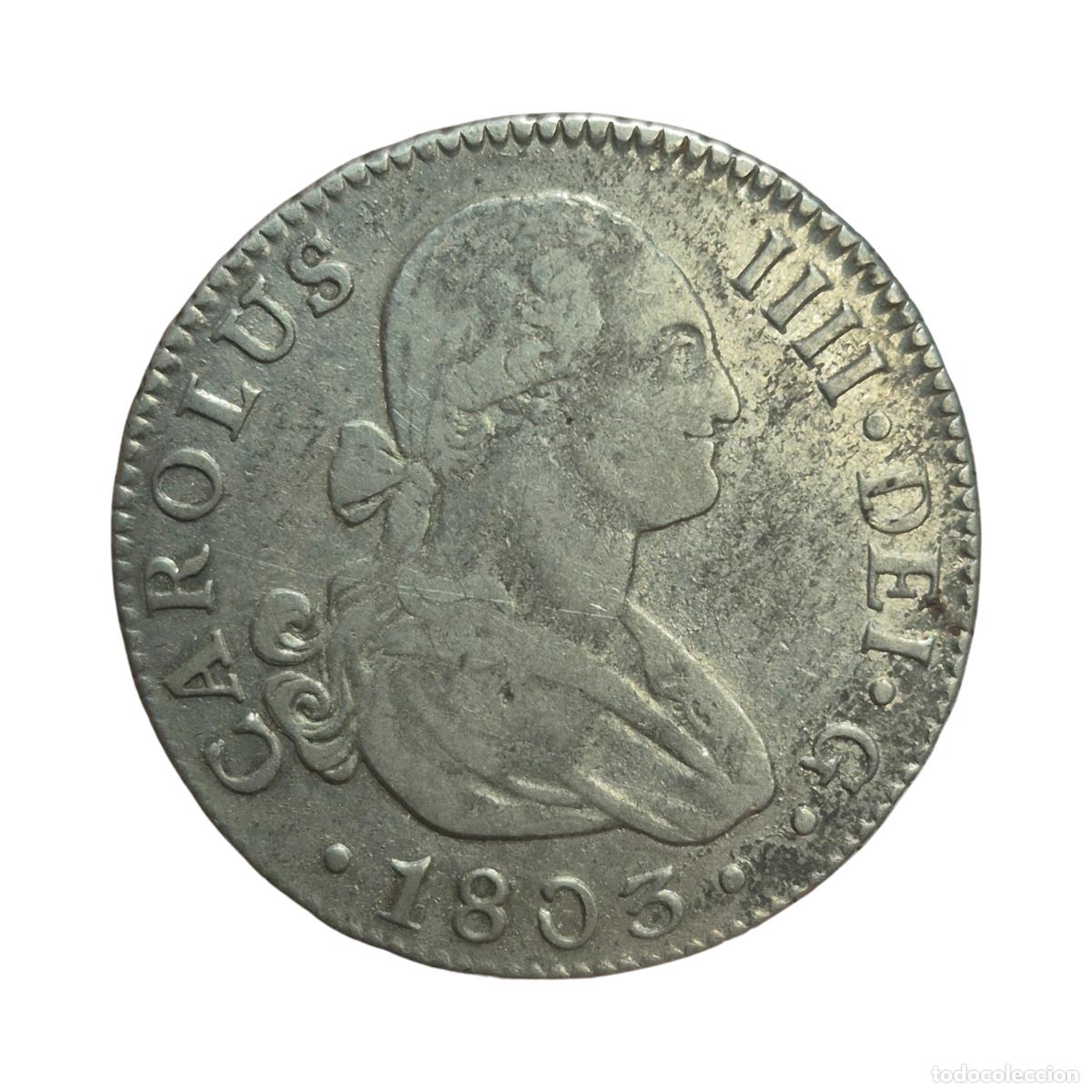Monedas de Espa&ntilde;a: NT / CARLOS IV 2 REALES 1803 SEVILLA (E1276)