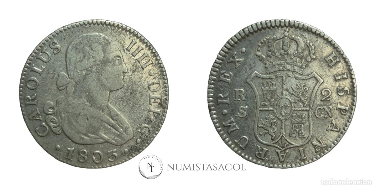 Monedas de Espa&ntilde;a: NT / CARLOS IV 2 REALES 1803 SEVILLA (E1276) - Foto 3
