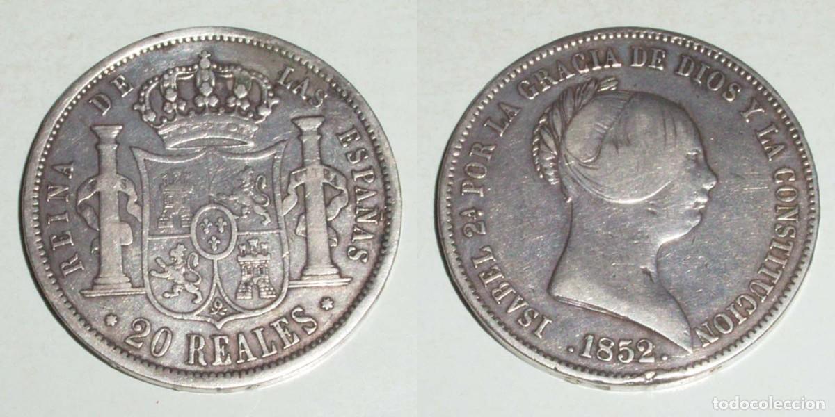 Monedas de Espa&ntilde;a: 20 Reales 1852 Sevilla