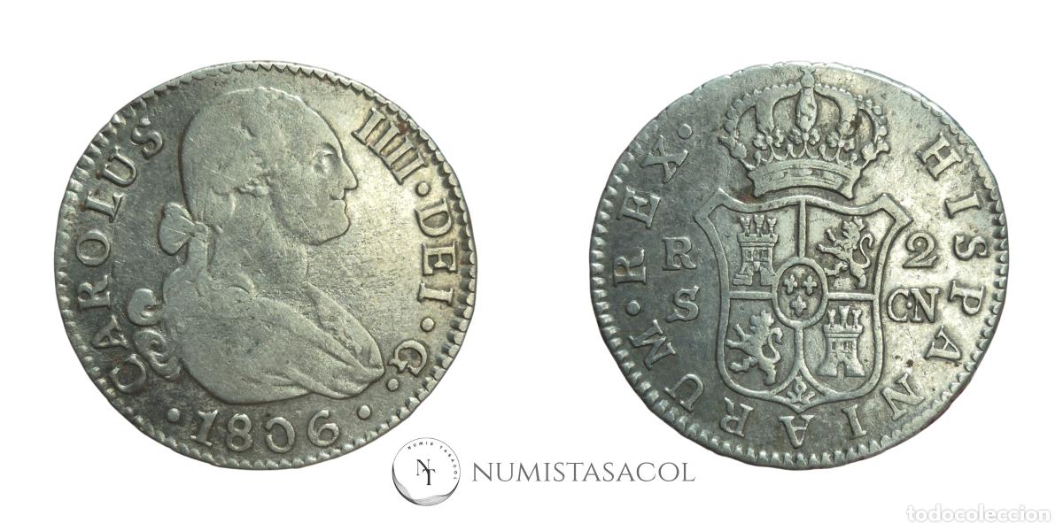 Monedas de Espa&ntilde;a: NT / CARLOS IV 2 REALES 1806 SEVILLA (E1277) - Foto 3