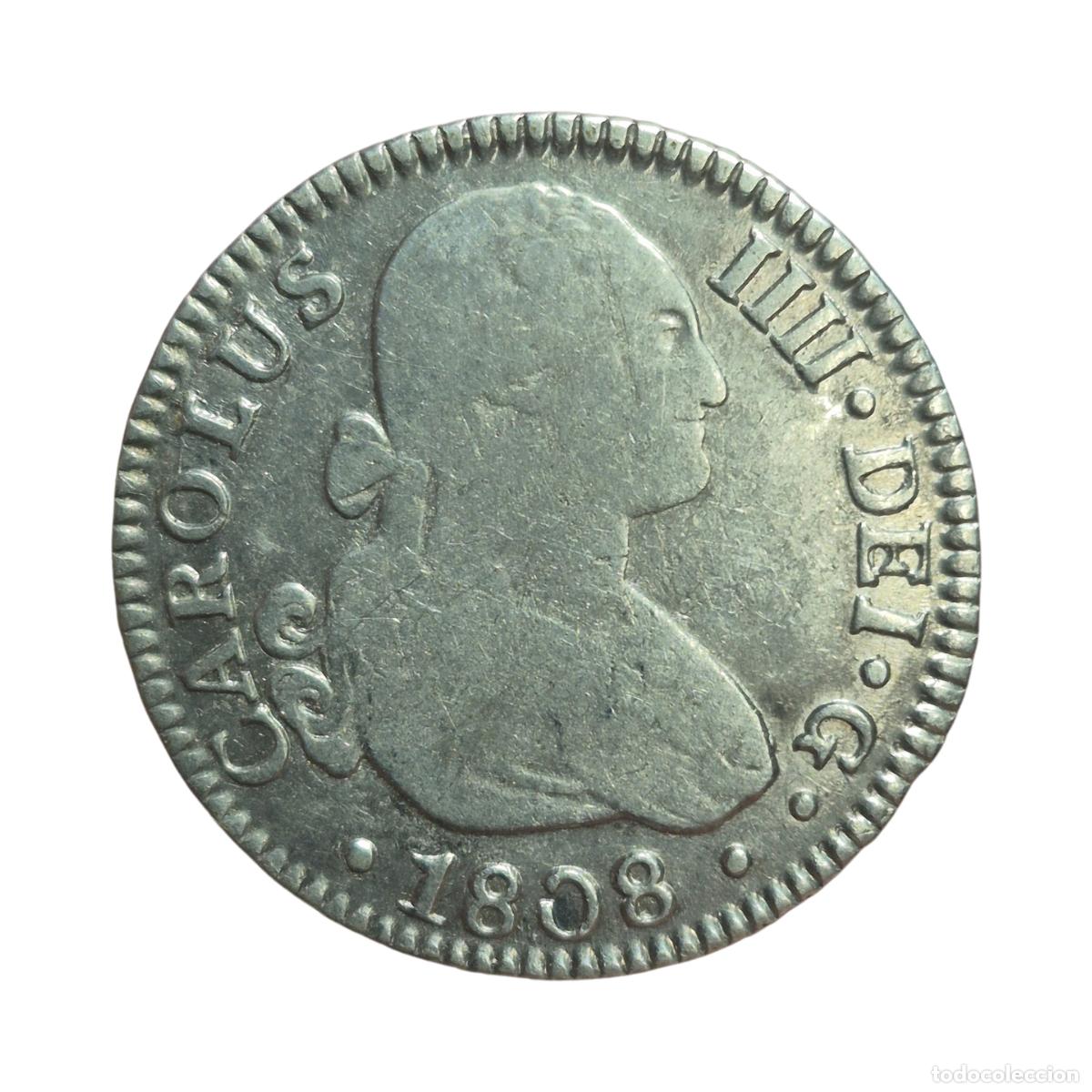 Monedas de Espa&ntilde;a: NT / CARLOS IV 2 REALES 1808 SEVILLA (E1279) - Foto 1