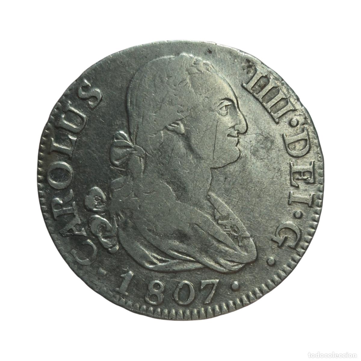 Monedas de Espa&ntilde;a: NT / CARLOS IV 2 REALES 1807 MADRID (E1278)