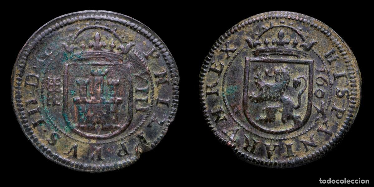 Monedas de Espa&ntilde;a: 1607, 8 Maravedis Philips III, Segovia Mint - 28 mm / 6,29 gr.