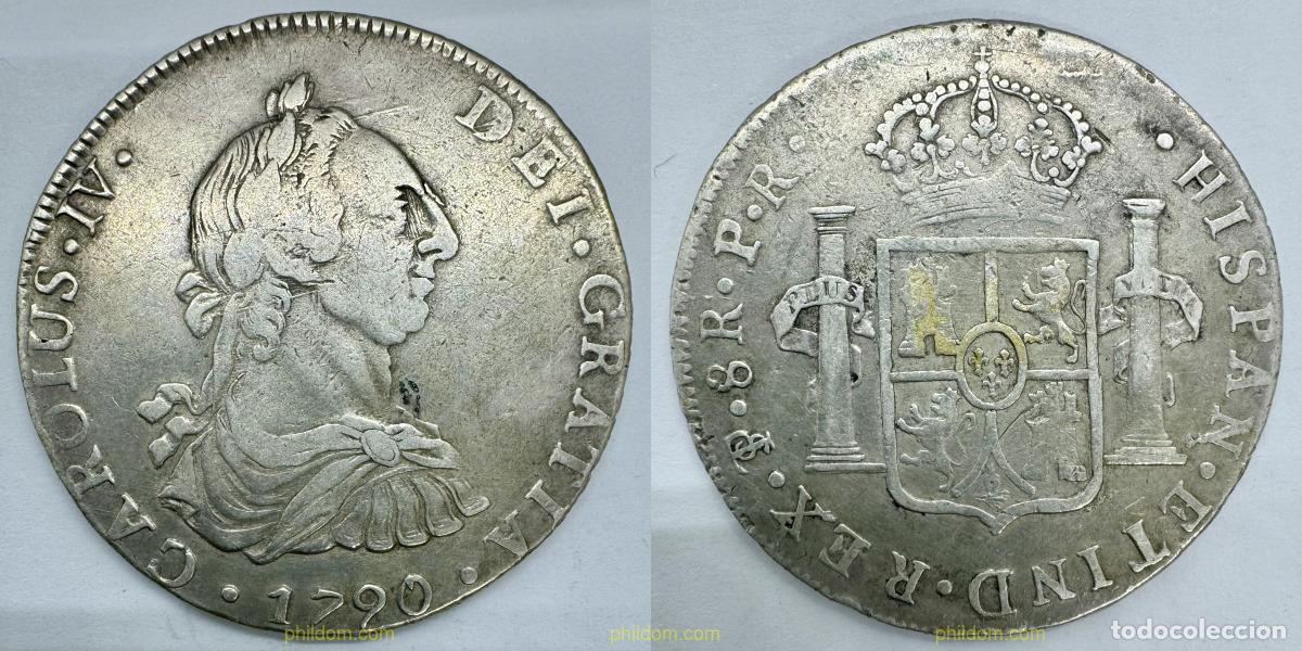 Monedas de Espa&ntilde;a: 3970 ESPA&Ntilde;A 1790 CARLOS IV 8 REALES 1790 POTOSI PR