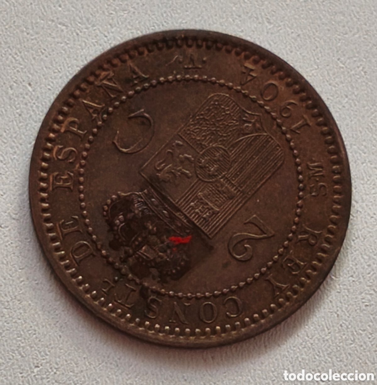 Monedas de Espa&ntilde;a: 2 CENTIMOS 1904 ESPA&Ntilde;A SM_V *04 - Foto 2